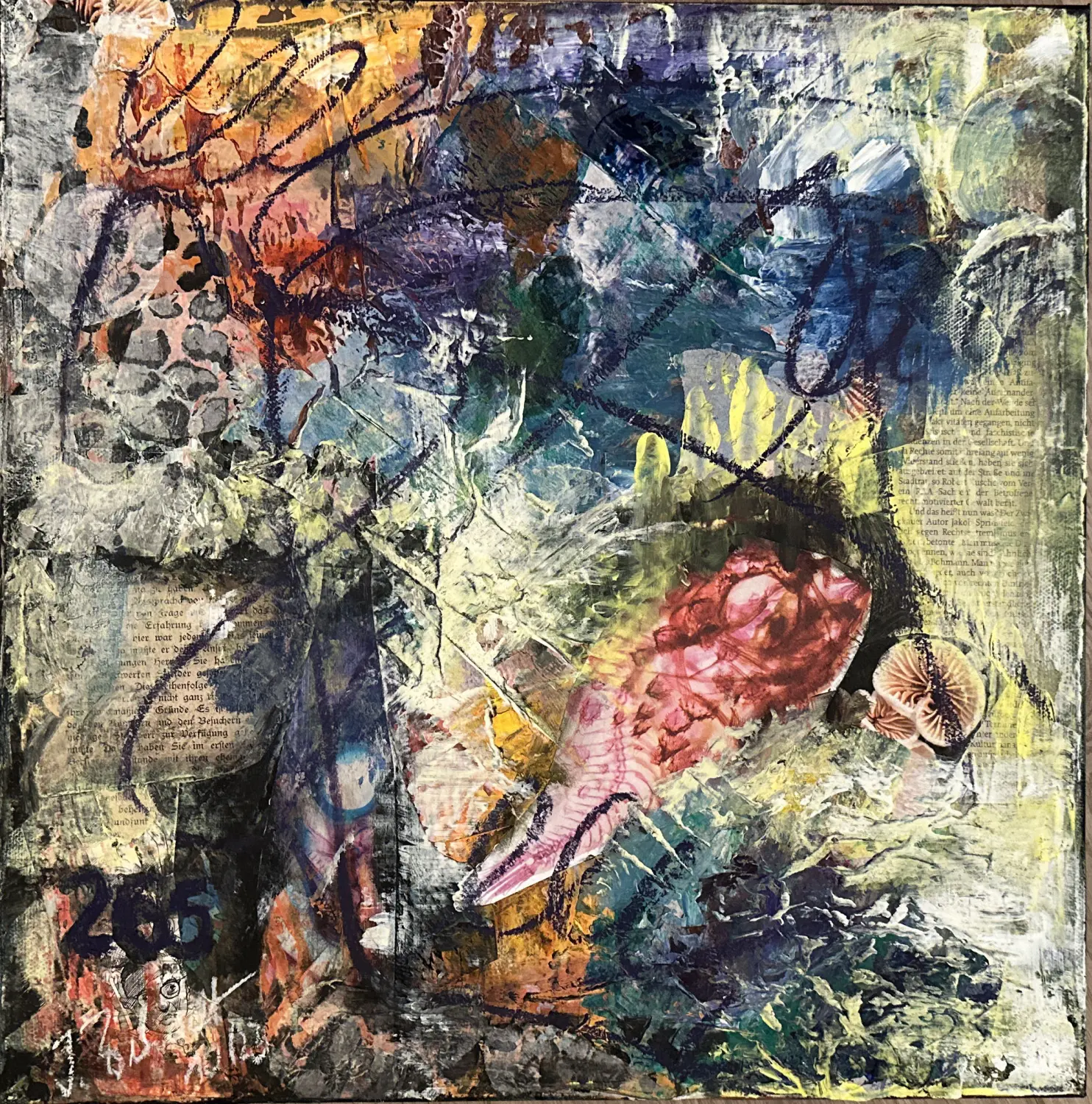 Collage Leinwand Acryl von Ines Burkhardt