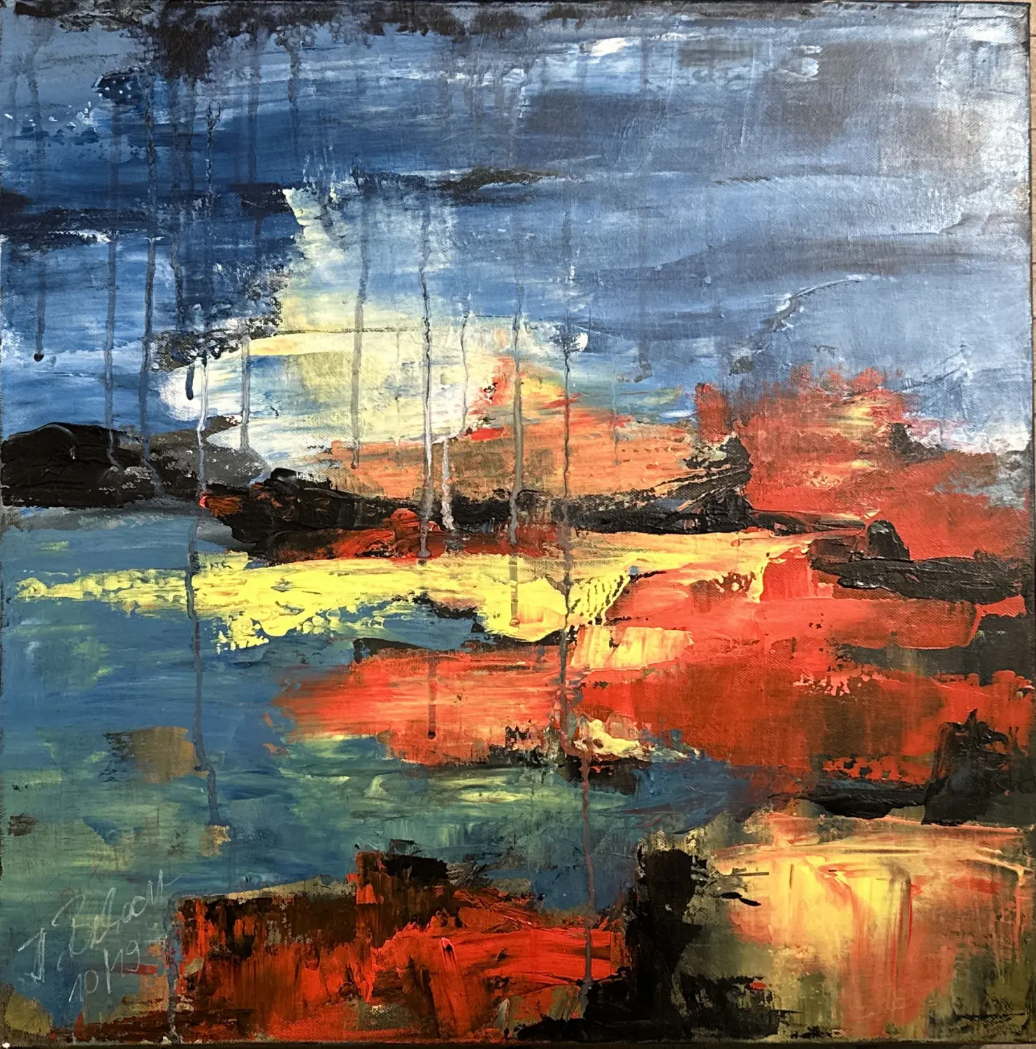 Abstraktion Acryl von Ines Burkhardt