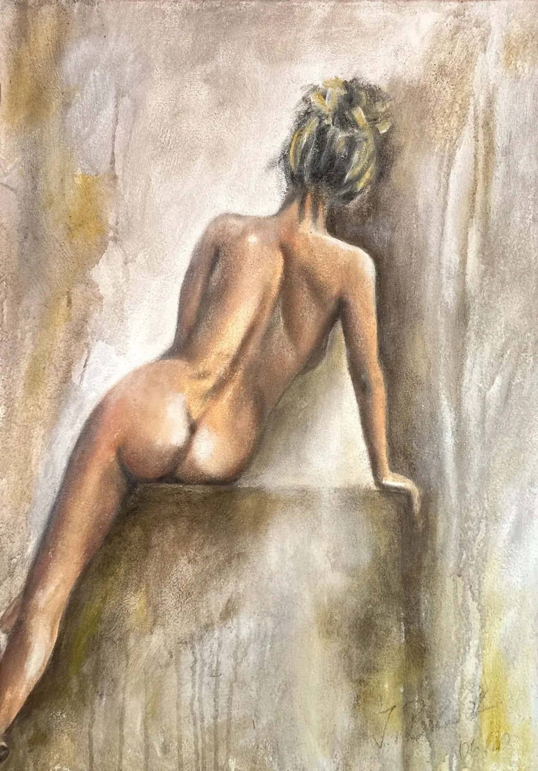Akt II Acryl Sand von Ines Burkhardt