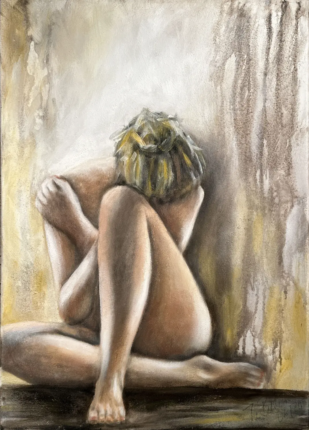 Akt II Acryl Sand von Ines Burkhardt