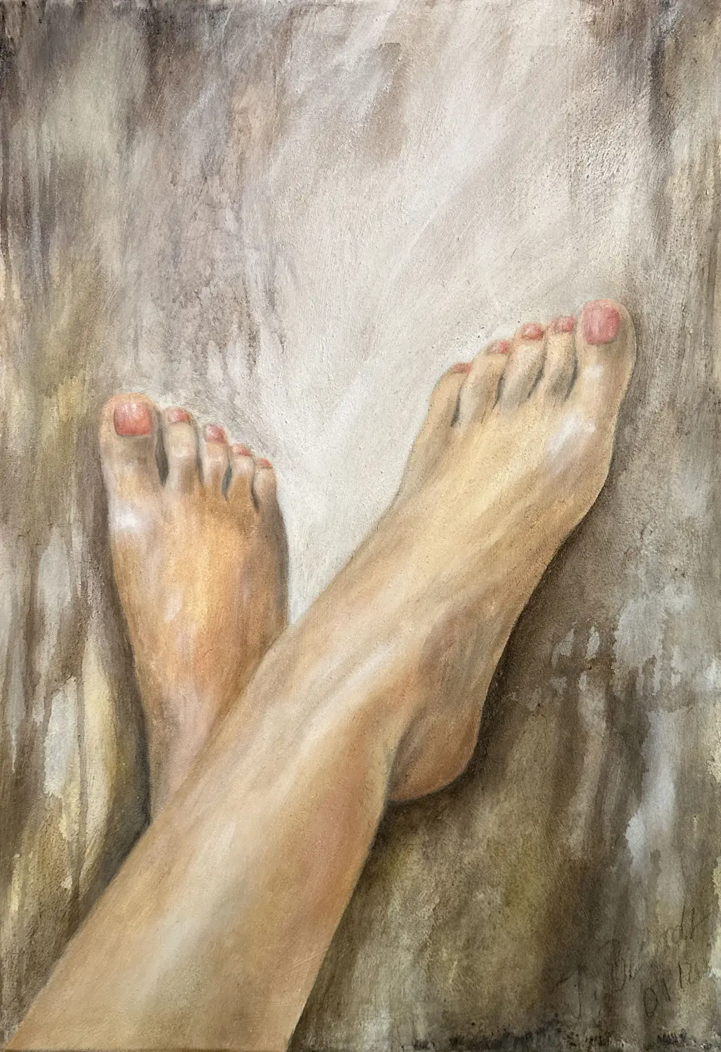 Füße  Acryl Sand von Ines Burkhardt