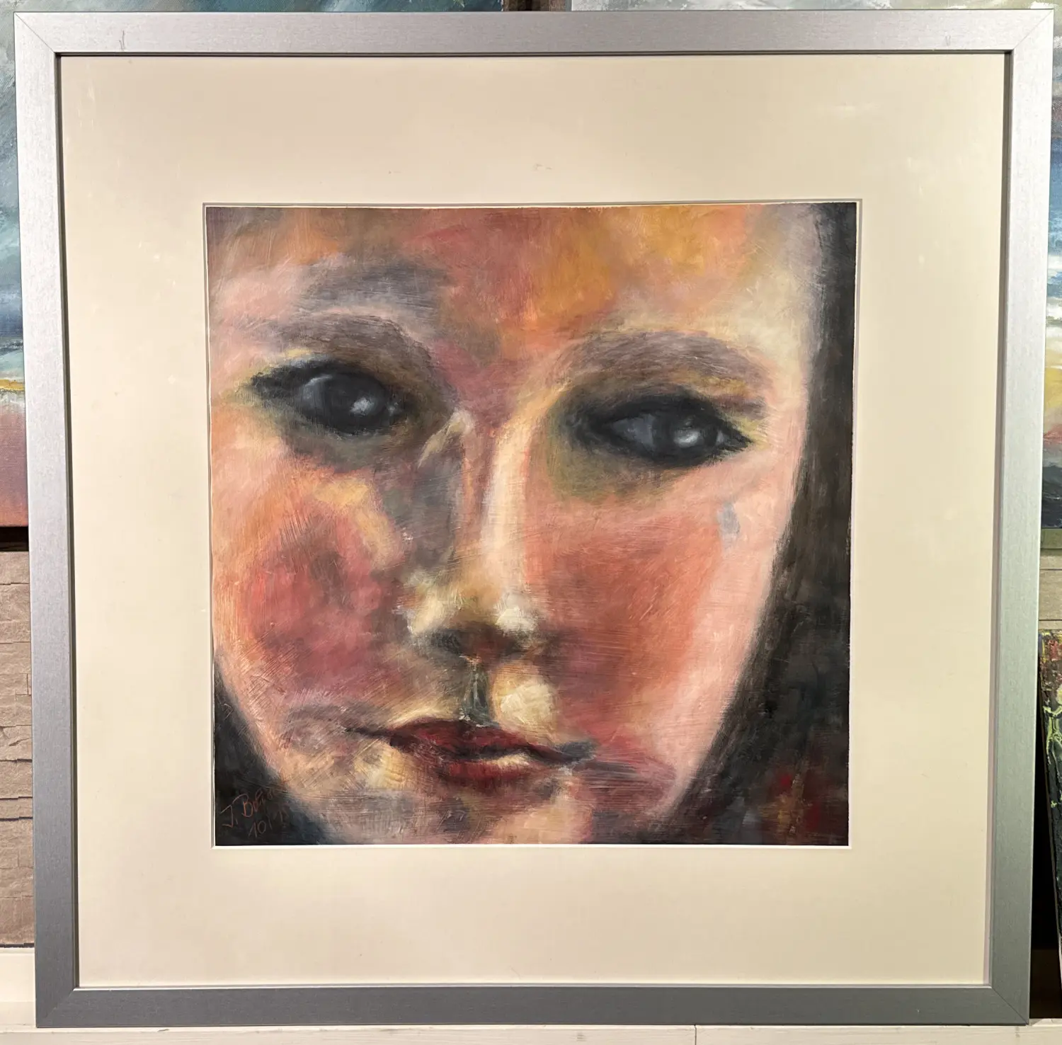 Portrait I Acryl Papier Kunststoffglas + Passp von Ines Burkhardt