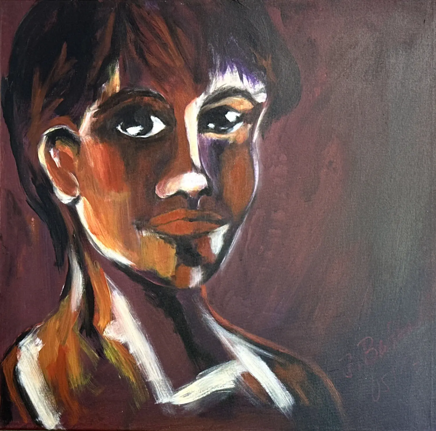 Mädchen Acryl von Ines Burkhardt