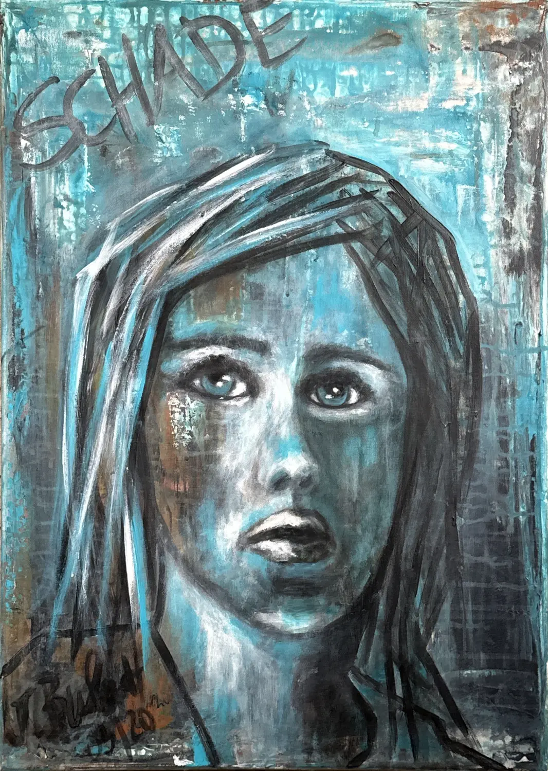 Schade Acryl von Ines Burkhardt