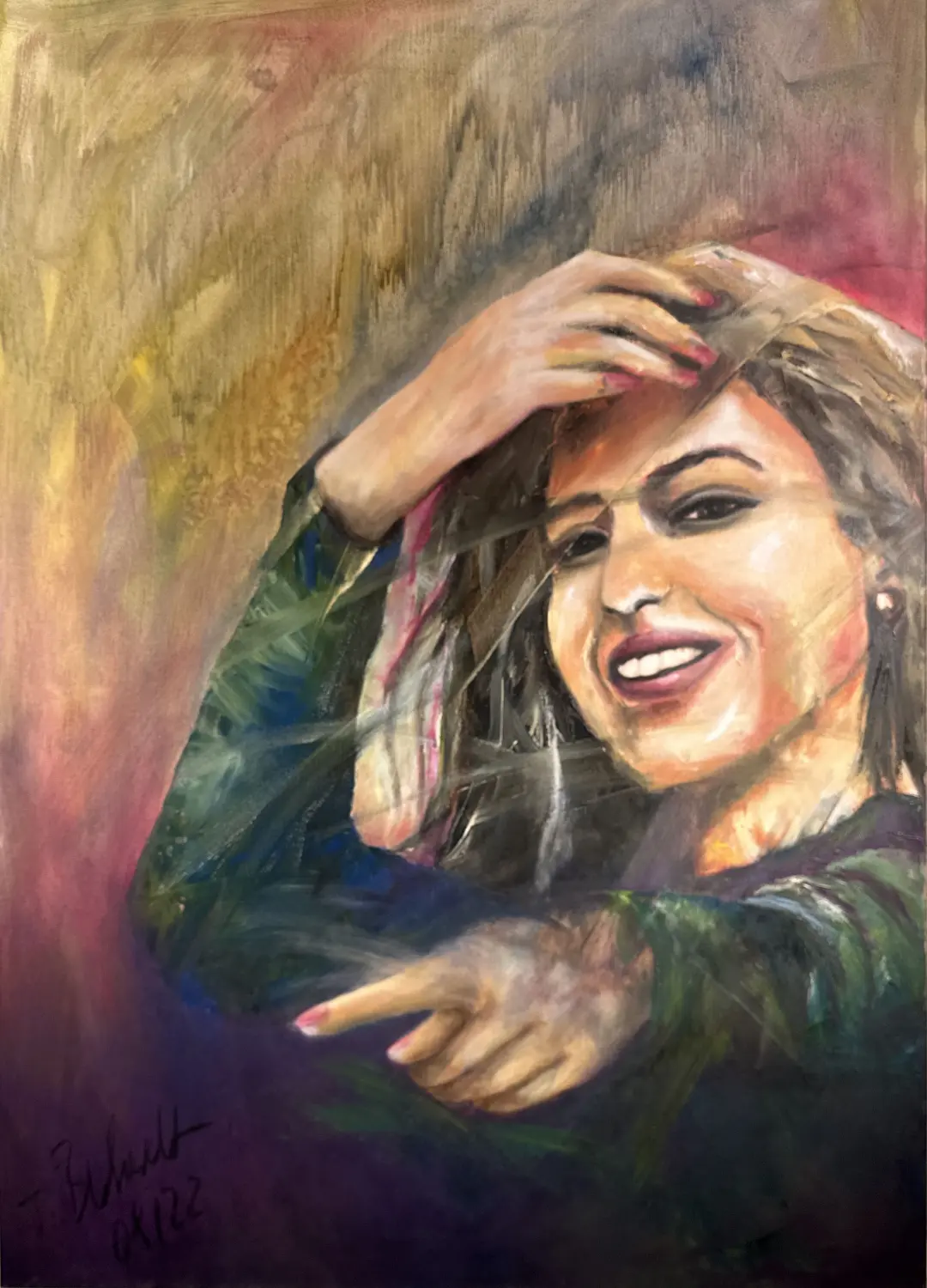 Lebensfreude Oel 100x140 4cm tief