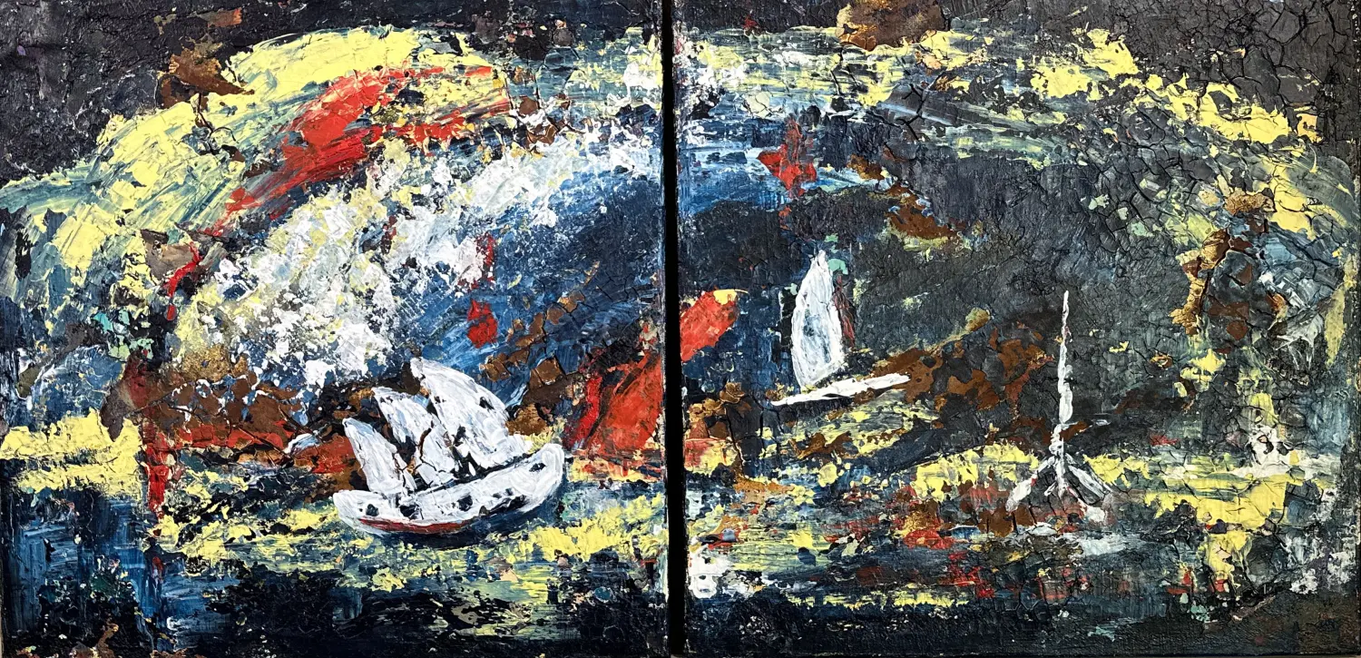 Sturm Acryl Spachtel von Ines Burkhardt