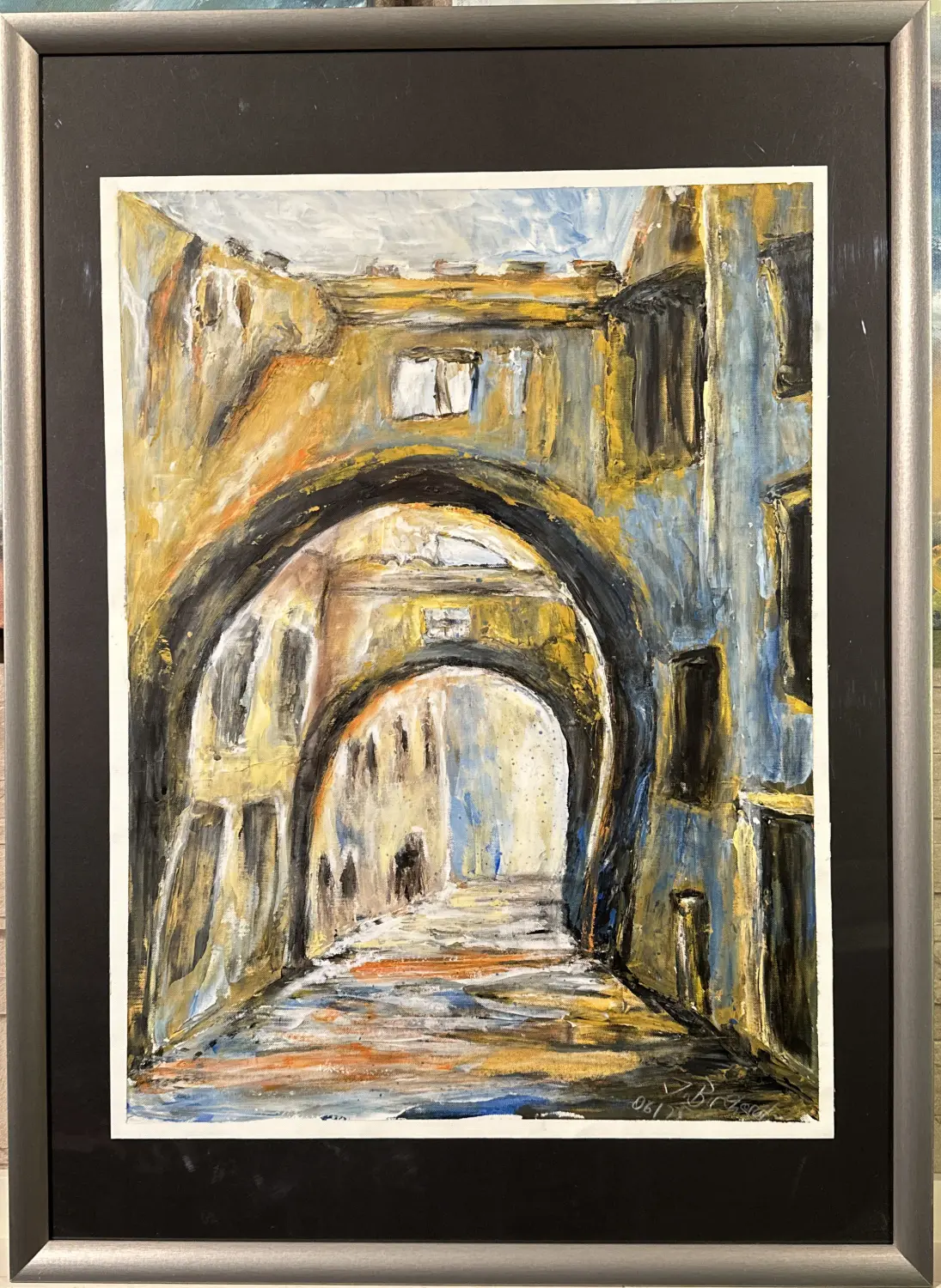 Festung Acryl Papier Rahmen Kunststoffglas von Ines Burkhardt