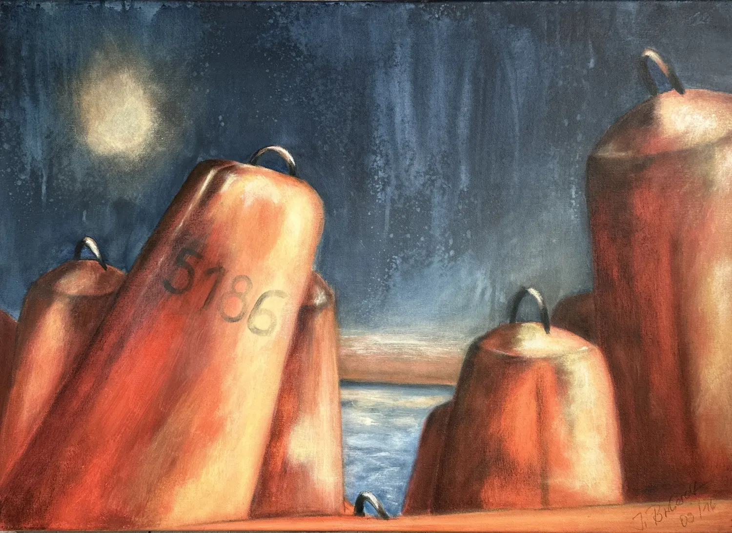 Wellenbrecher Acryl von Ines Burkhardt