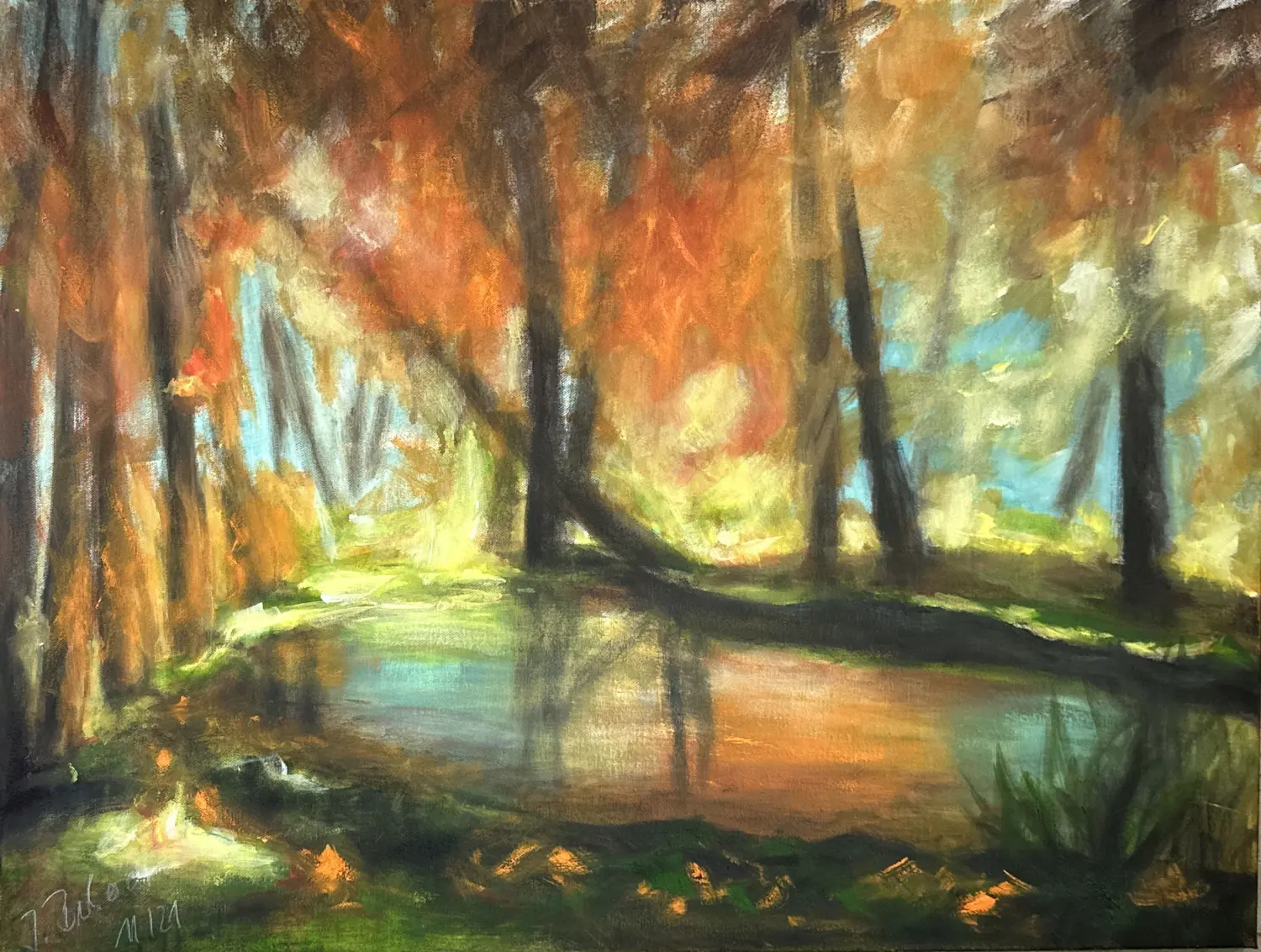Herbst Acryl von Ines Burkhardt