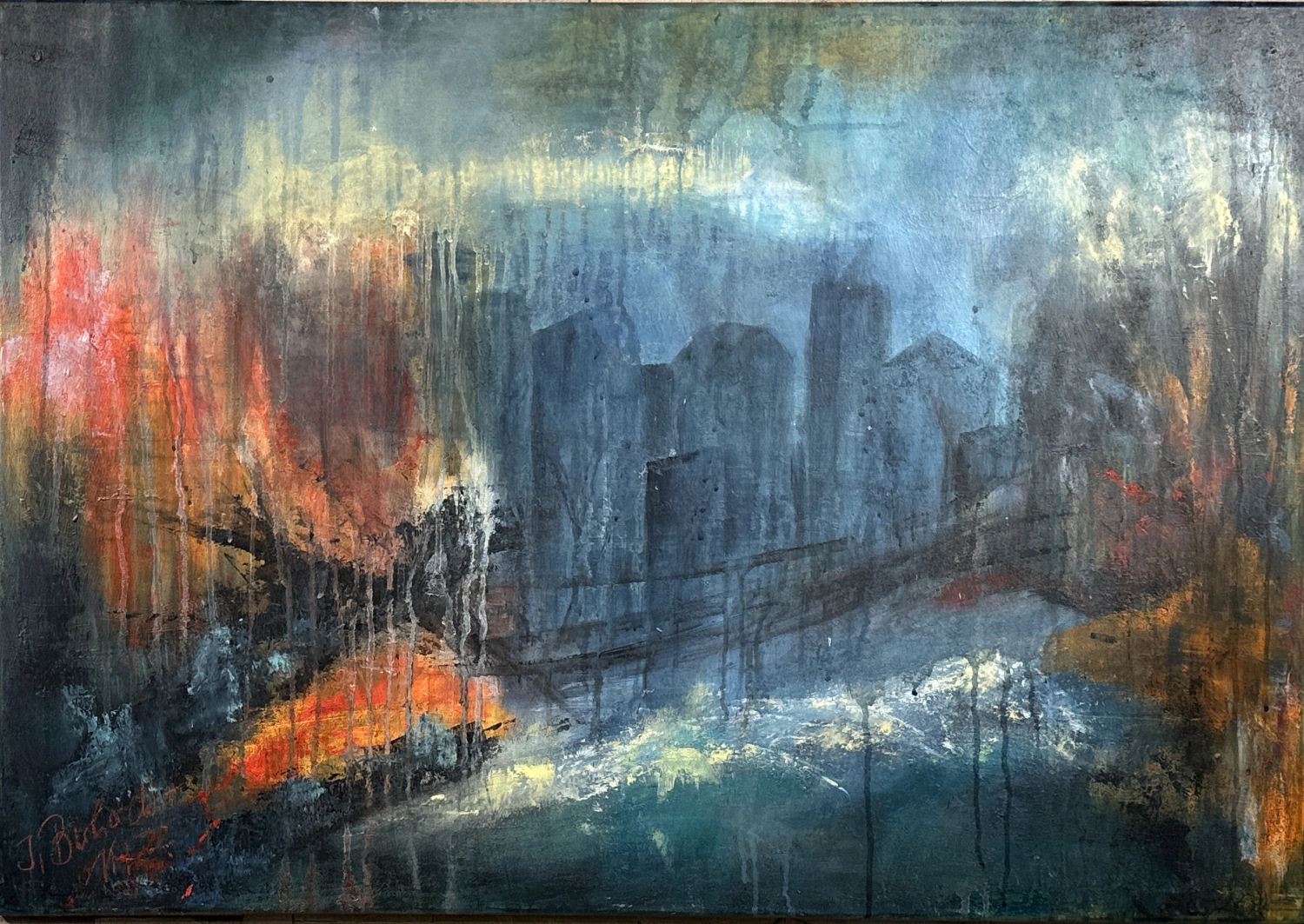 Farbtunnel Oel von Ines Burkhardt