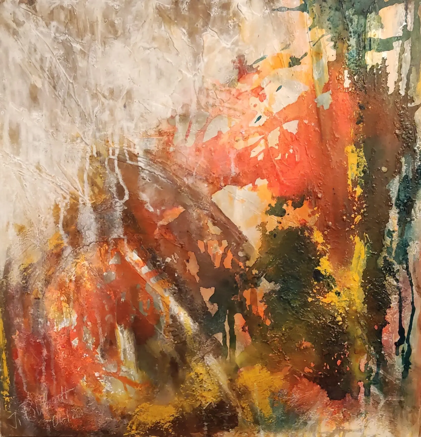 Abstraktion Acryl von Ines Burkhardt