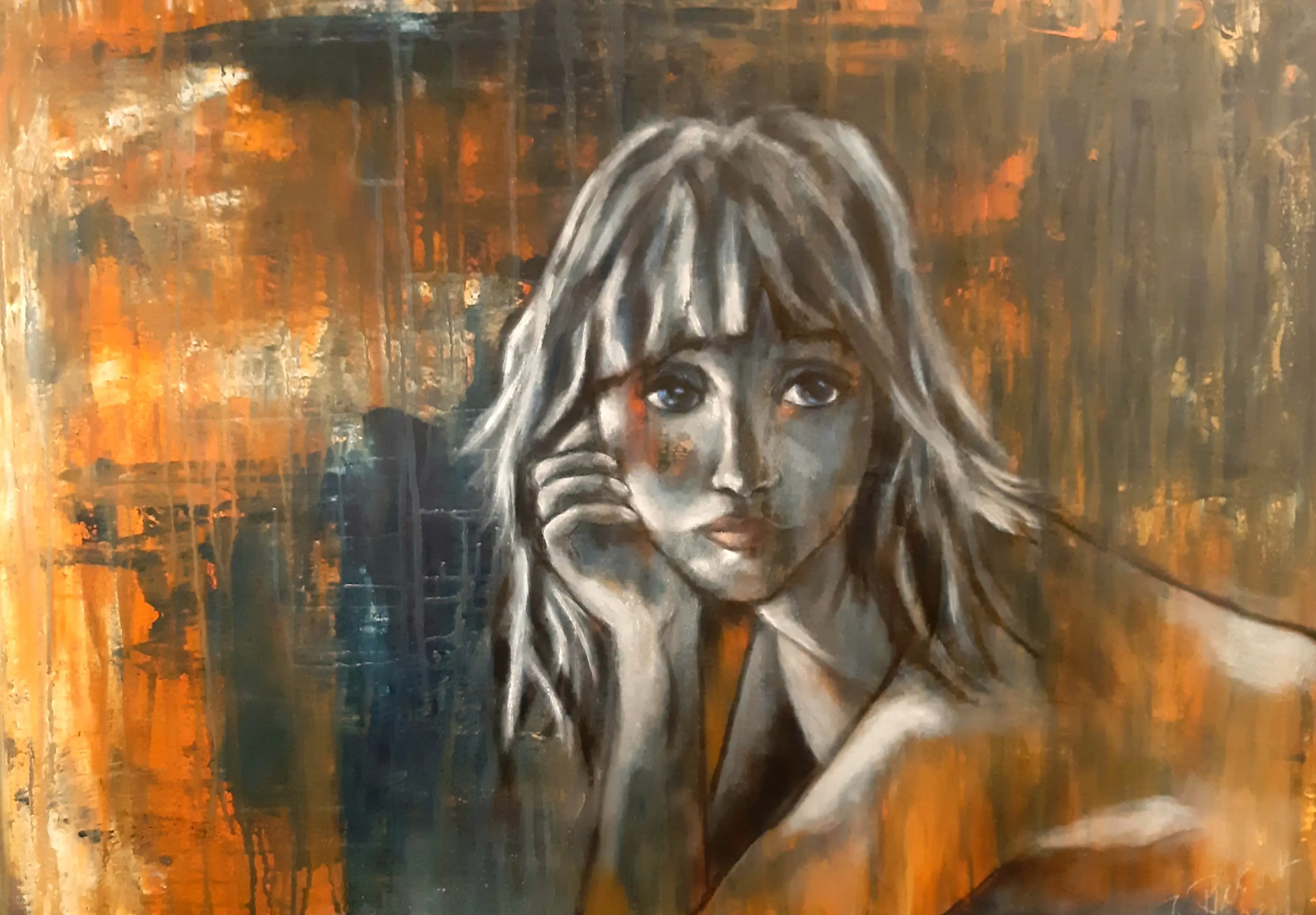 Rotes Tier Acryl Kunststoffglas von Ines Burkhardt