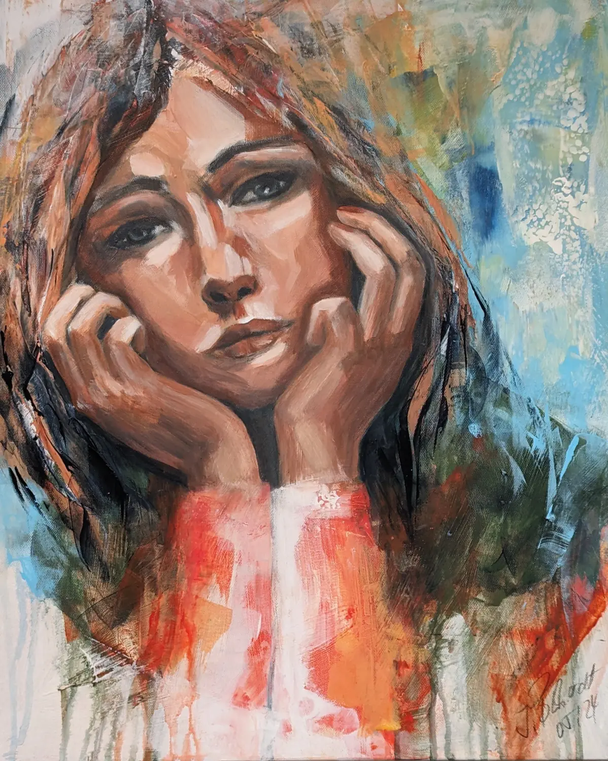 Frau am Wasser von Ines Burkhardt