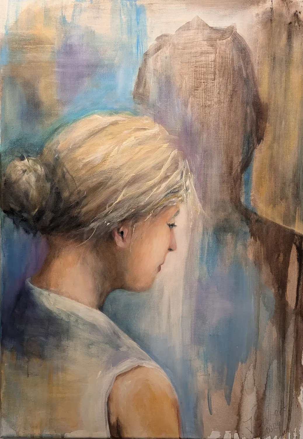 Frau am Wasser von Ines Burkhardt