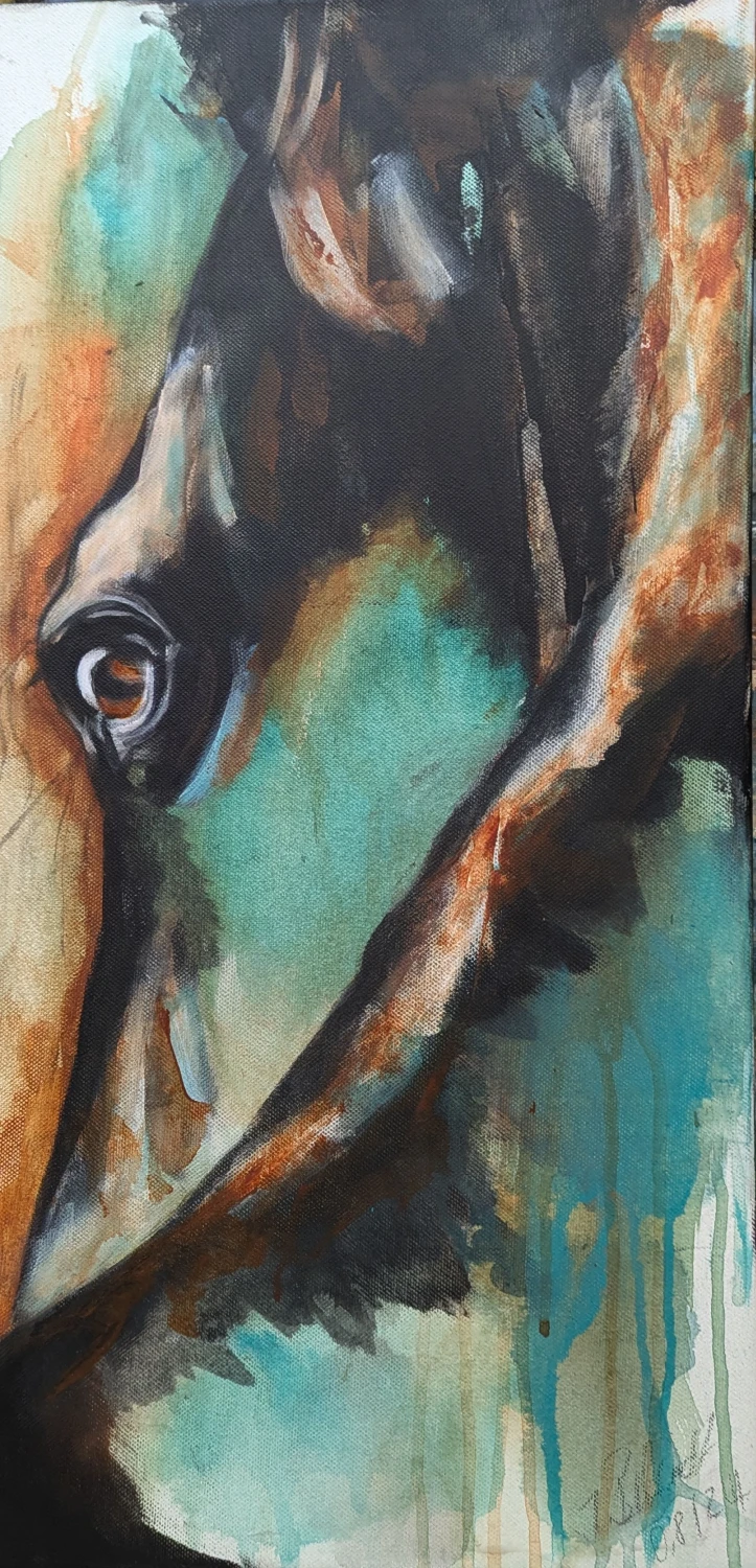 Pferdekopf Acryl 30x60