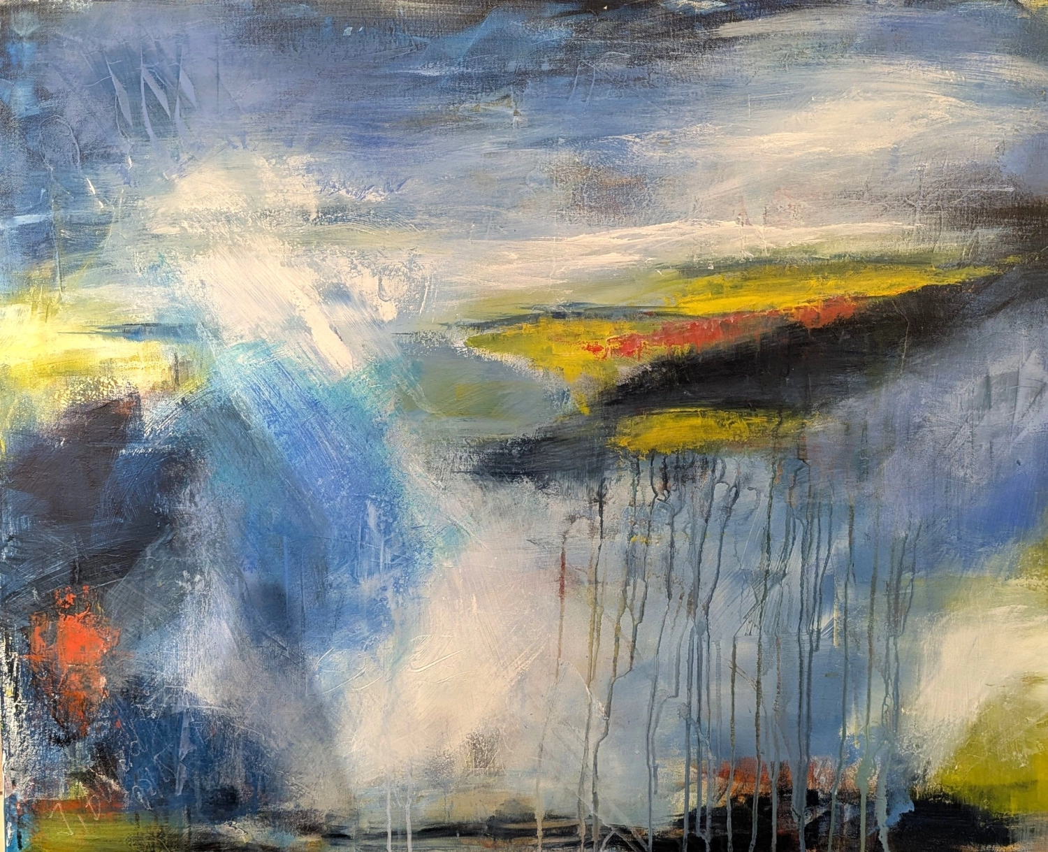 Vor dem Gewitter Acryl von Ines Burkhardt