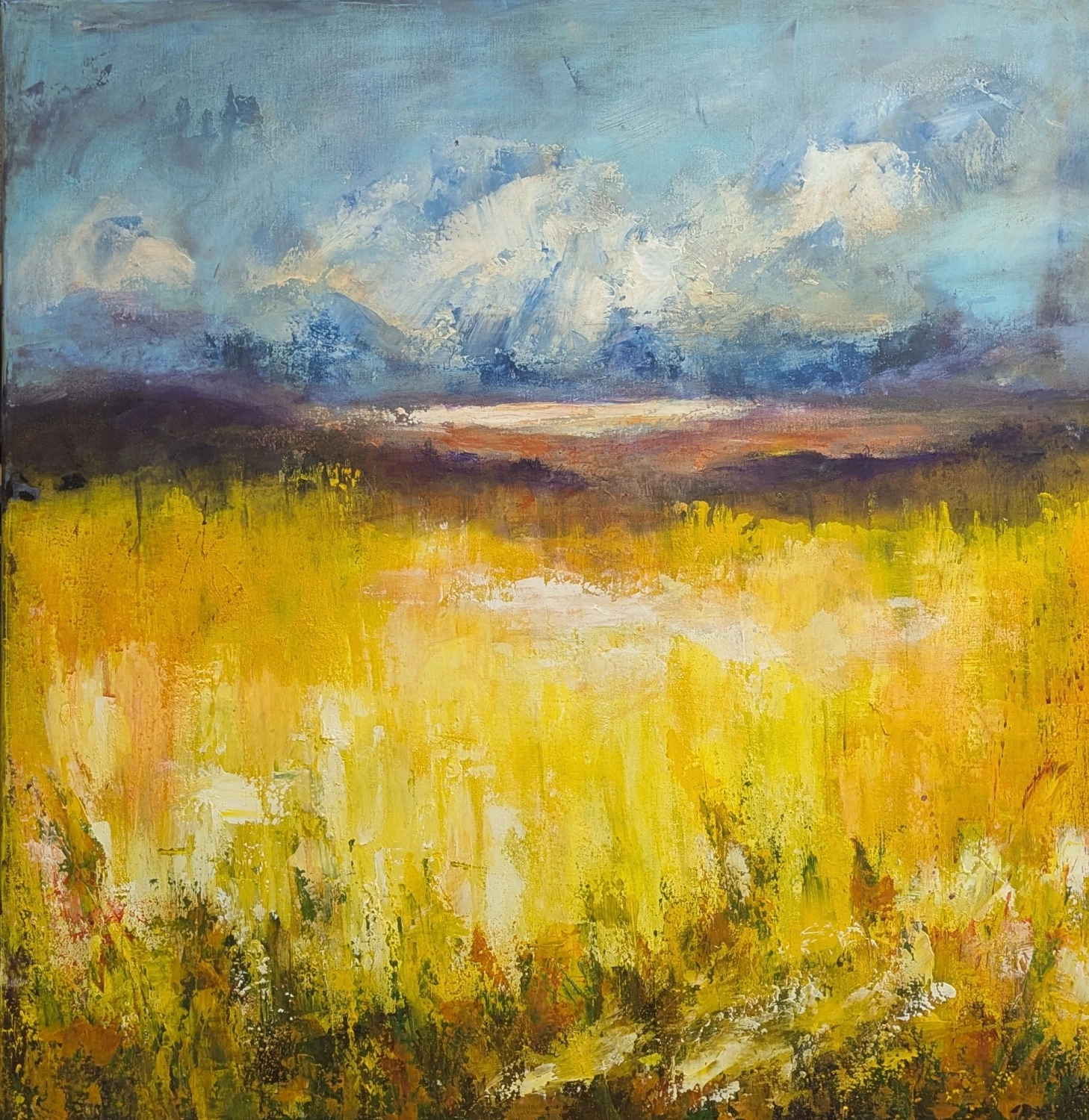 Vor dem Gewitter Acryl von Ines Burkhardt