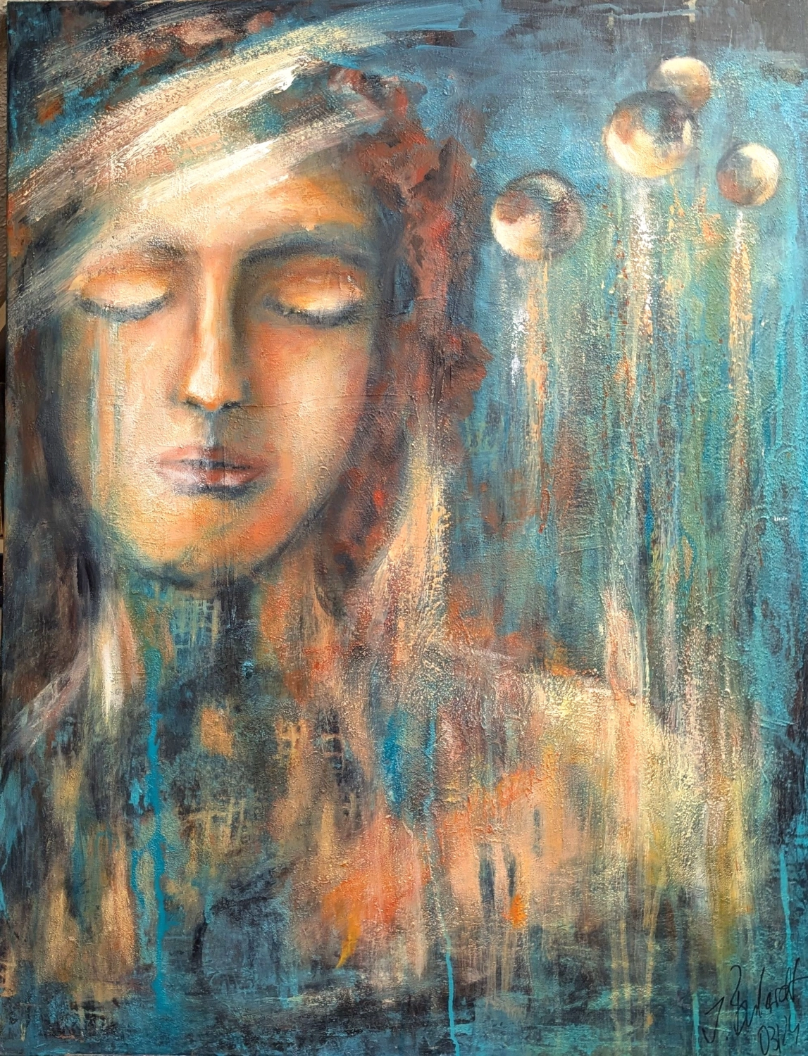 Frau am Wasser von Ines Burkhardt