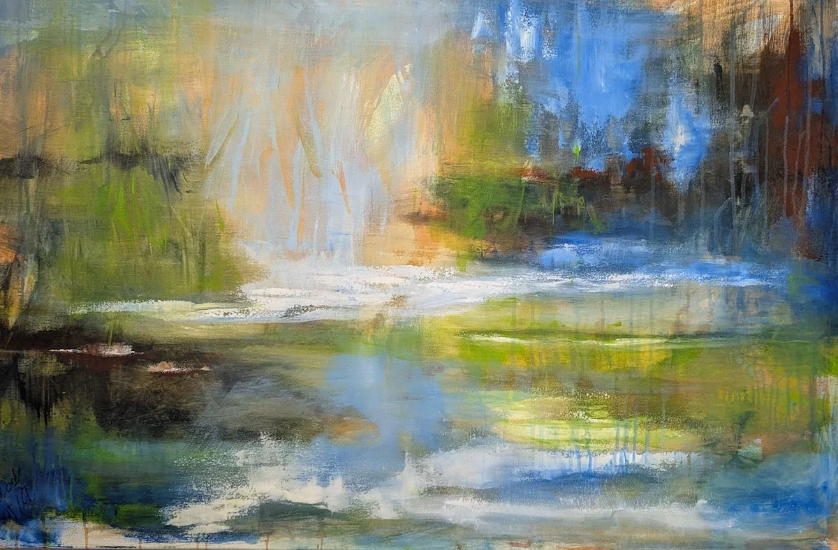 Vor dem Gewitter Acryl von Ines Burkhardt